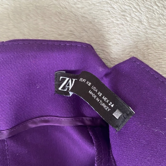 Zara Purple High Waist Pants - Picture 5 of 6